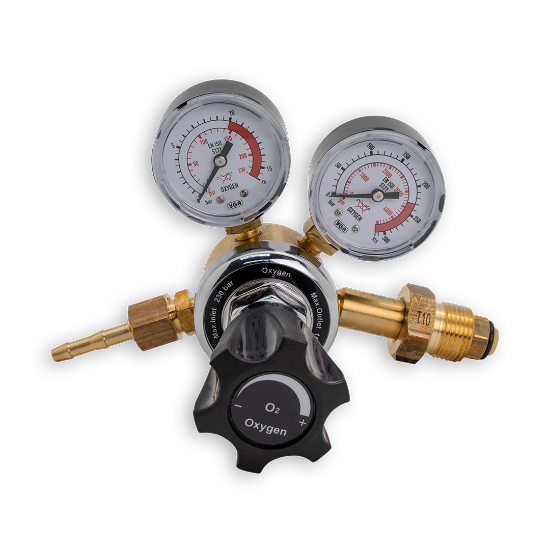 Strata Premium Oxygen Twin Gauge Gas Regulator