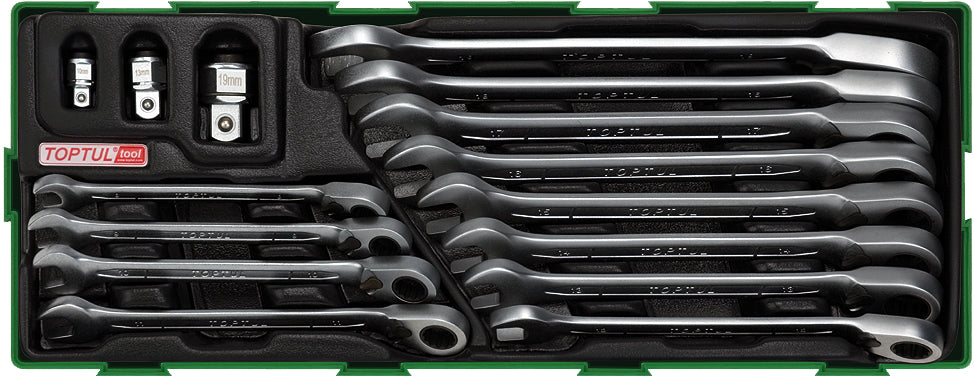 TOPTUL TI REV RATCHET WRENCH KIT 15PC