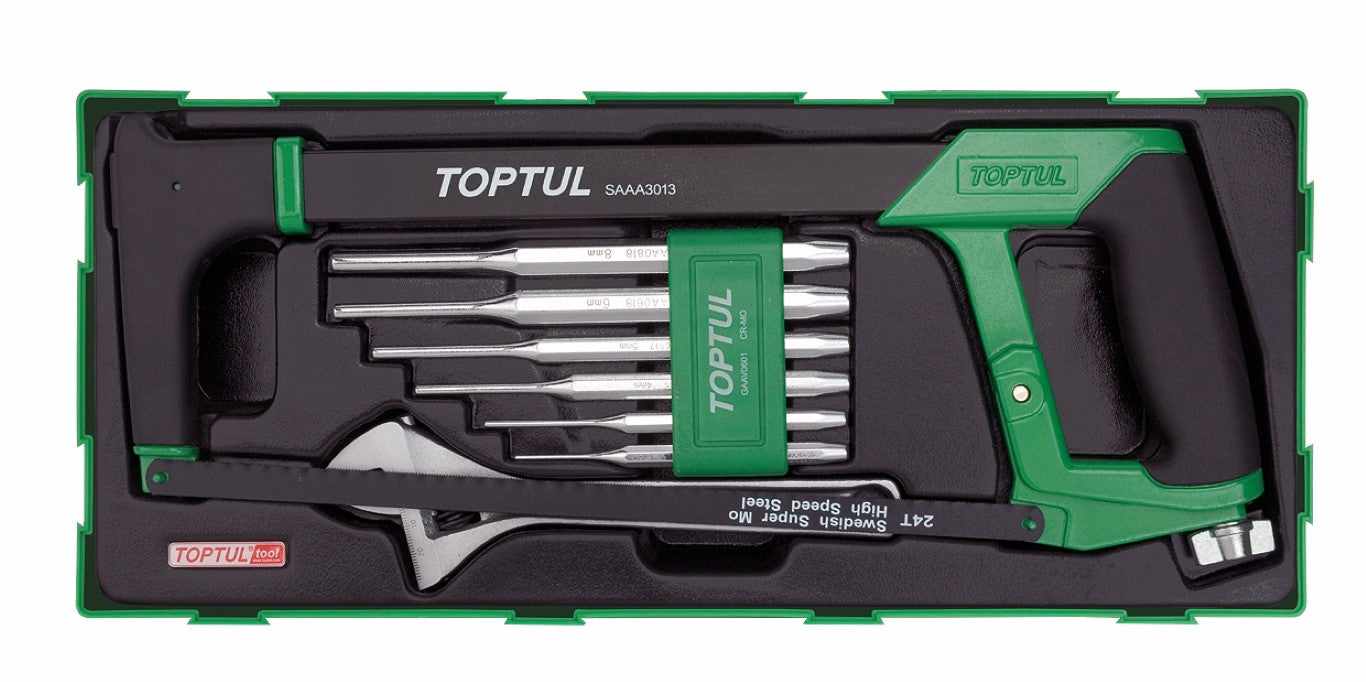 TOPTUL TI H/SAW & PIN PUNCH KIT 8PC