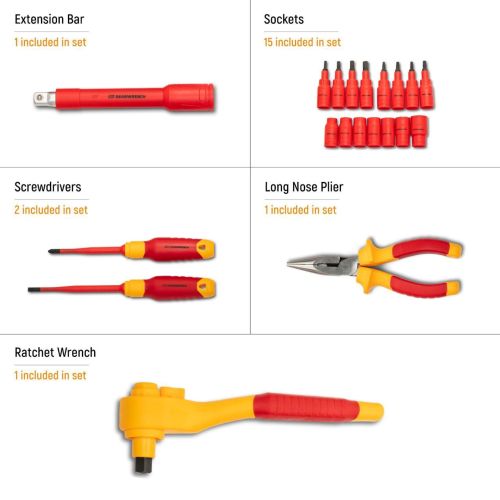 GW 20 Piece VDE Insulated Tool Set NEW