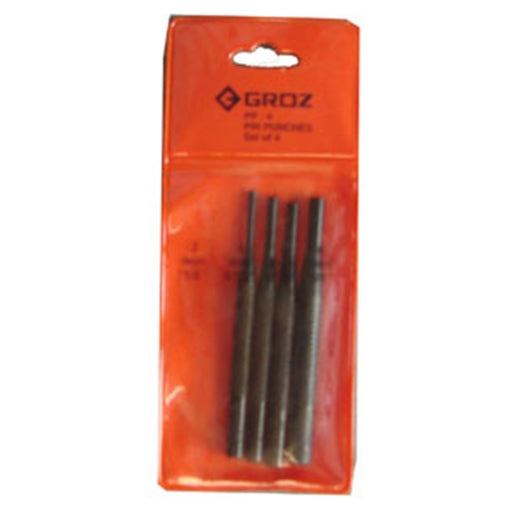 Groz 4Pc Pin Punch Set 4In / 100mm Long