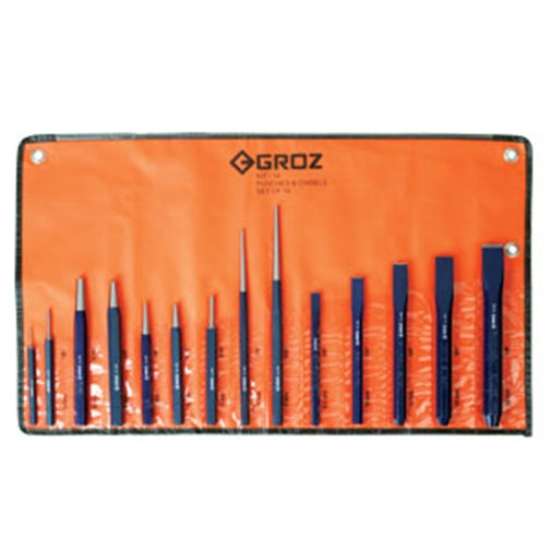 Groz 14Pc Punch And Chisel Set