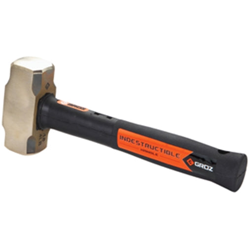 Groz Indestructible Handle Brass Head Hammer 2.5Lb/1.1Kg