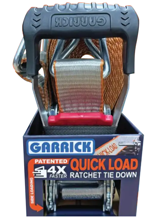 GARRICK Quick Load Rachet Tie Down 35mm x 5M 1.0T(PK2))