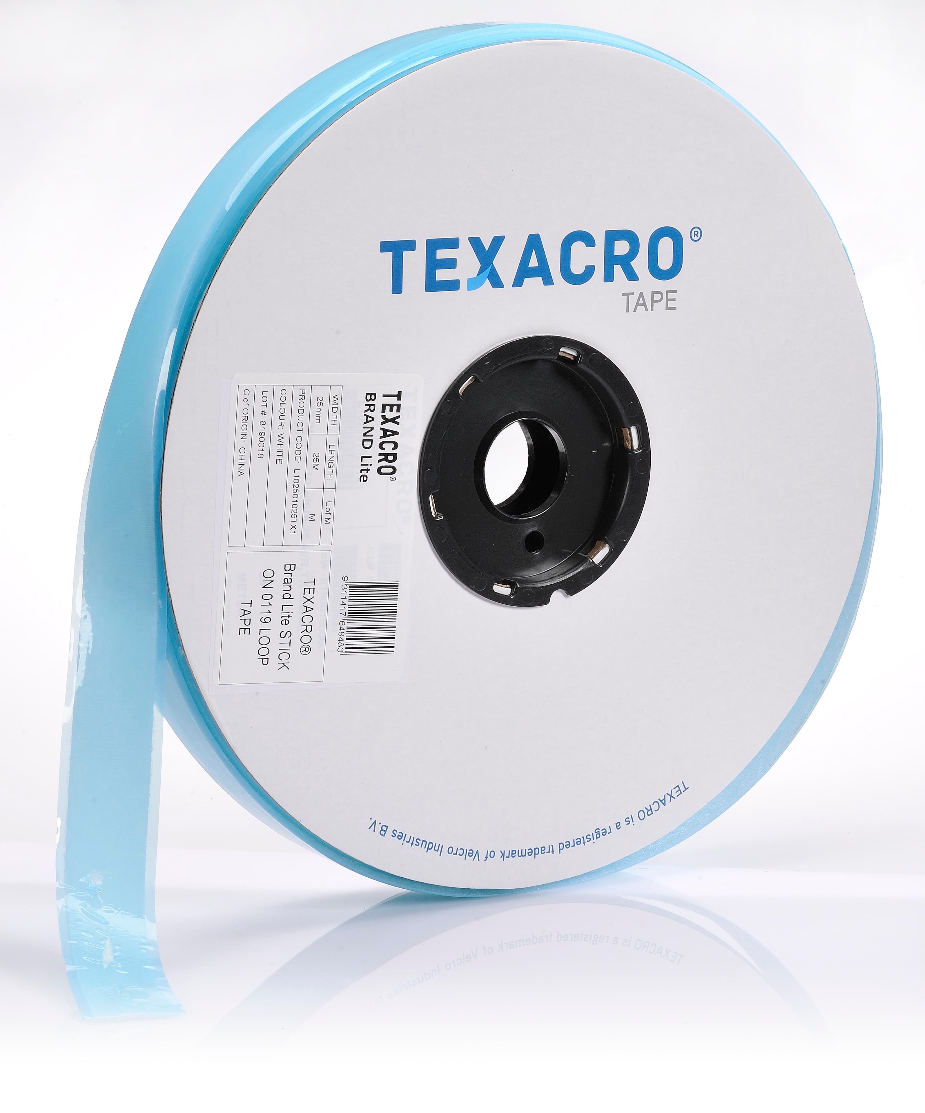 25 mm x 25 mtr White PSA hook Texacro Brand