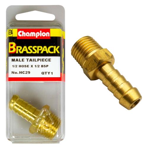 Champion Brass 1/2In X 1/2In Male Hose Barb