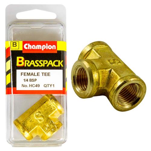 Champion Brass 1/4In Female T Joiner