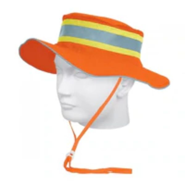 Truper Hi-Vis Hat Wide Brim - Day/Night Orange