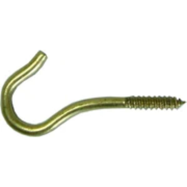 Screw Hooks Brass No. 1812 6G X 1 11/16In 6G X 1-11/16In Ea