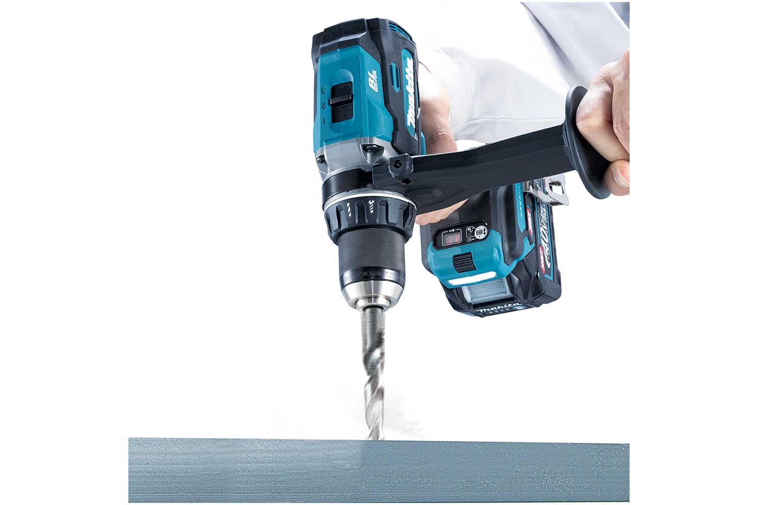 Makita 40Vmax XGT Brushless 3-Speed High-Torque Hammer Drill Driver 4.0Ah Tabless Kit