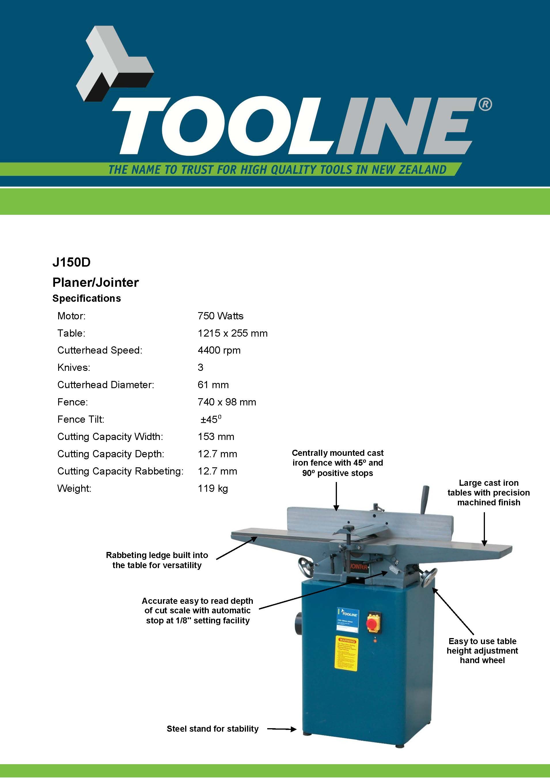 Tooline 150mm Jointer