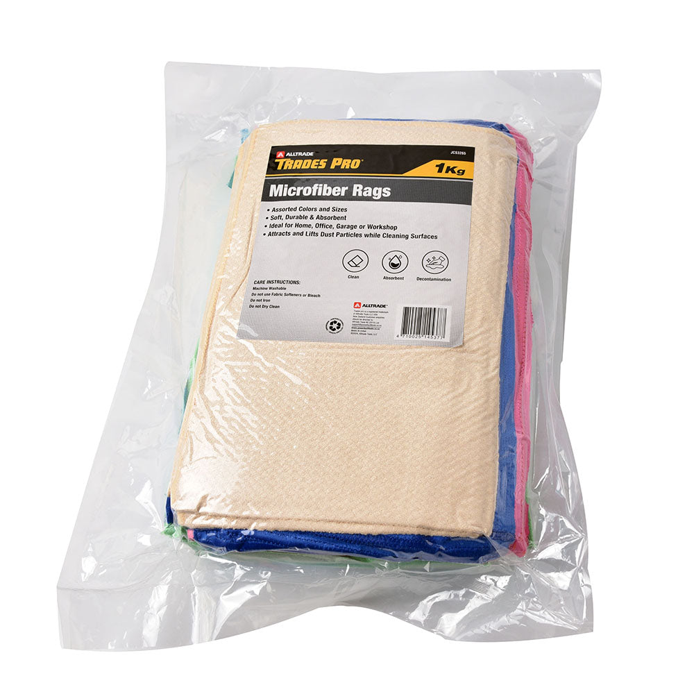 TRADESPRO MICROFIBRE ASSORTED RAGS 1KG