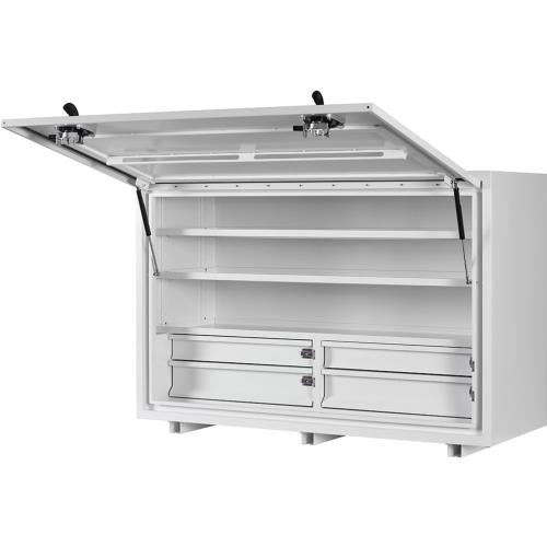 KABoxes 1400 Series 4 Drawers and 2 Shelves - White