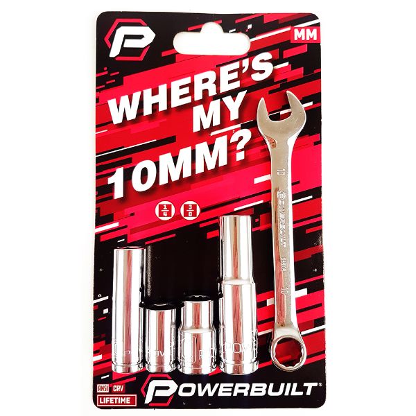 Powerbuilt 5Pc Where Is My 10mm Socket & Wrench Set