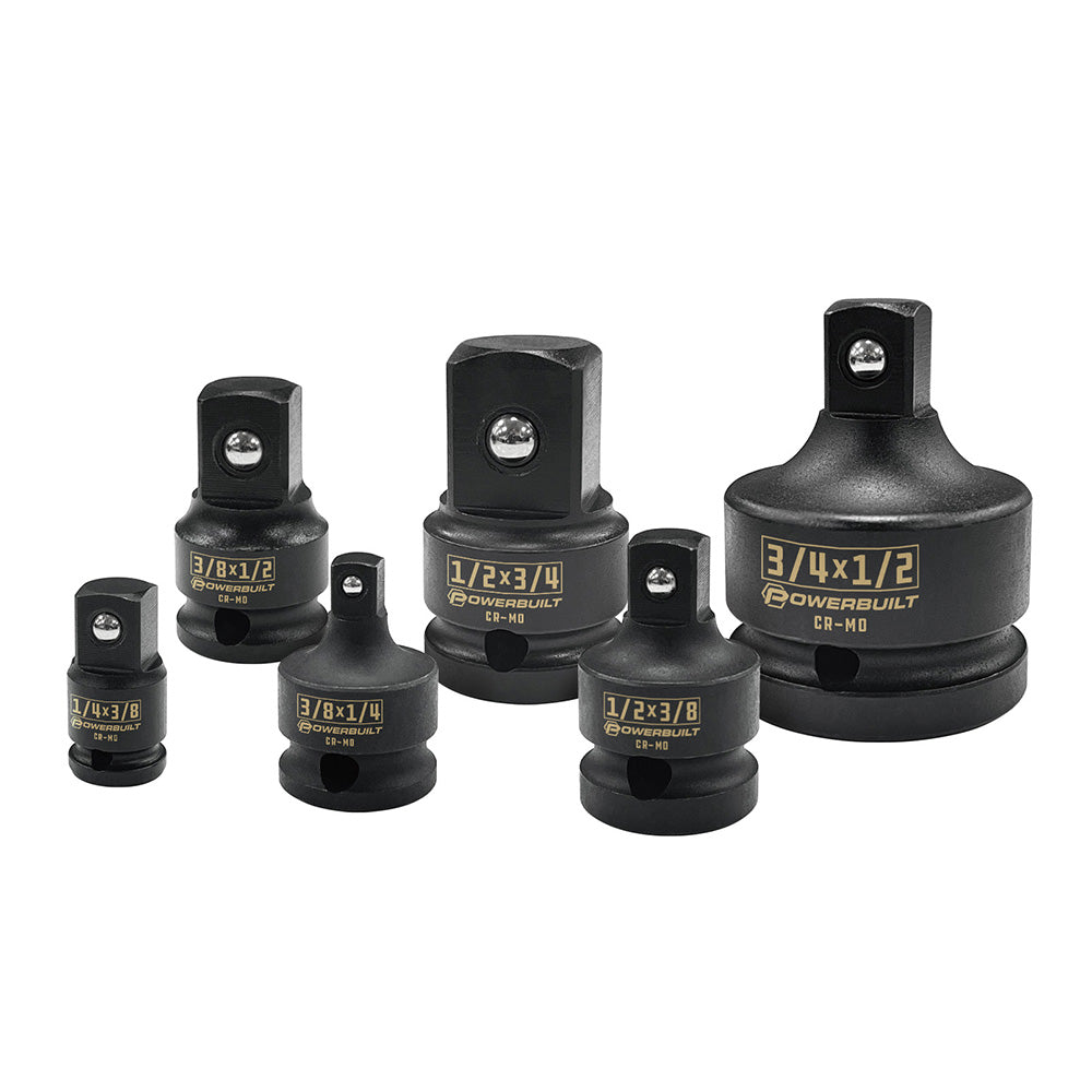 Powerbuilt 6Pc Impact Socket Adaptor Set