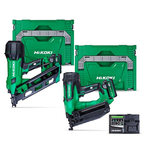 HiKOKI 18V Gasless 90mm Framing Nailer and 16ga Angled Bradder Nailer Combo Kit