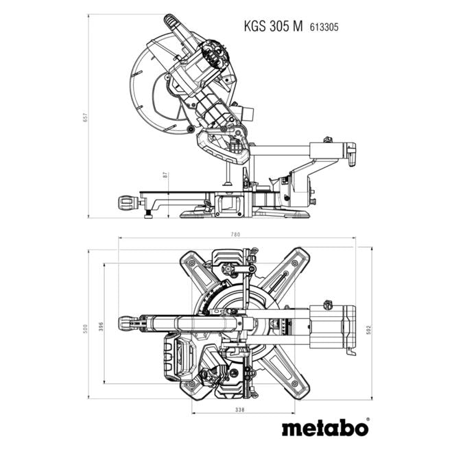 METABO 305 MM SLIDING COMPOUND MITRE SAW 2000 W
