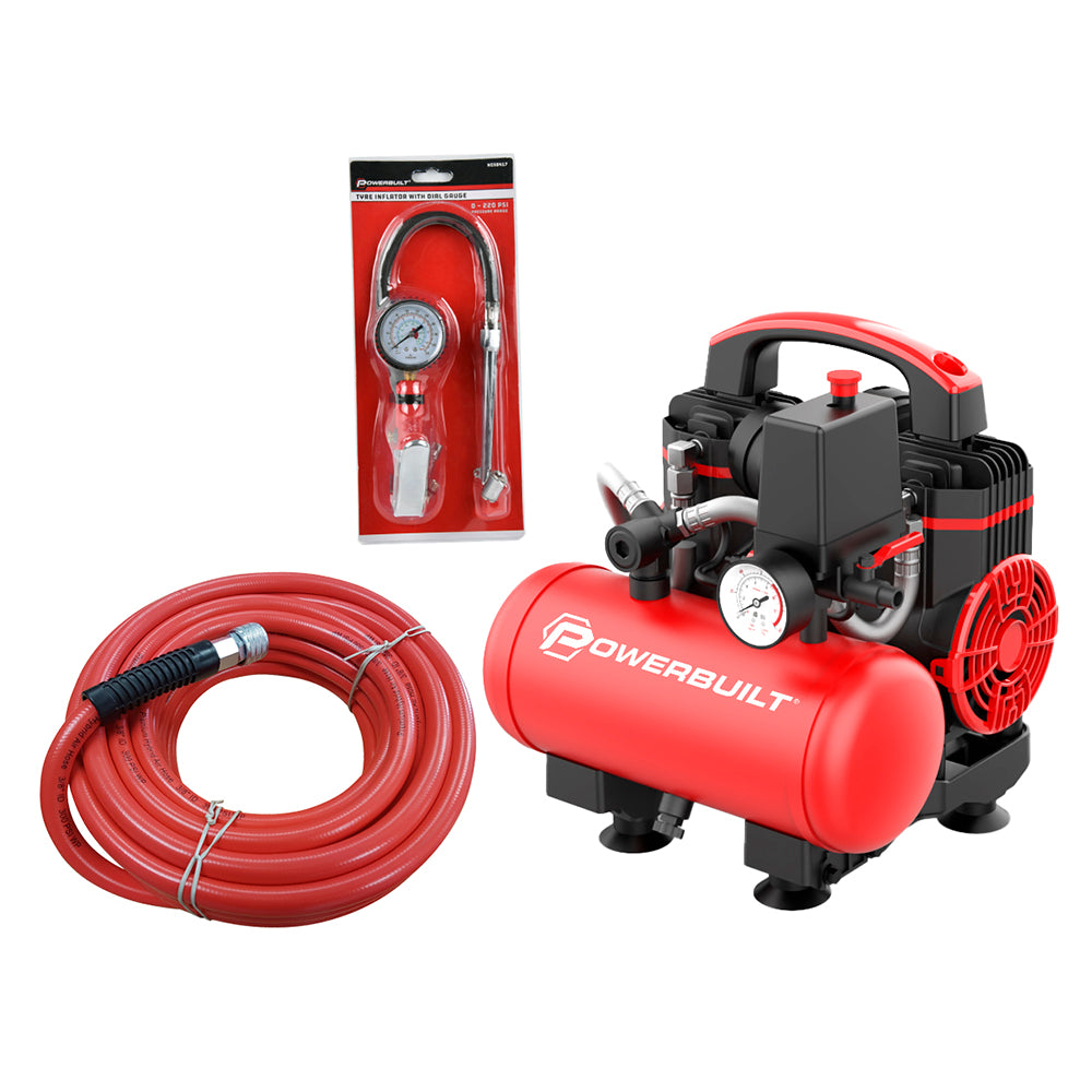 POWERBUILT 3L AIR COMPRESSOR & ACCESSORIES PACKAGE