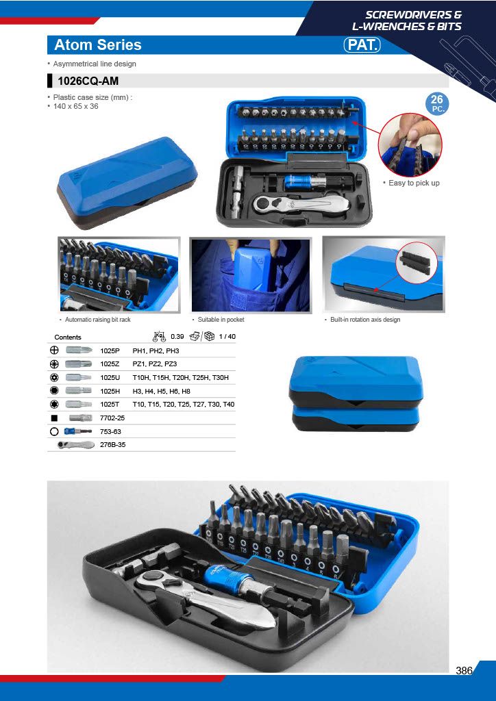 King Tony 26 Pc. 1/4 Inch Dr. Mini Bit Ratchet Set