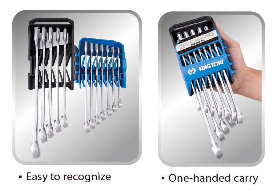 King Tony 9Pc Std Portable Wrench Set 8-19mm