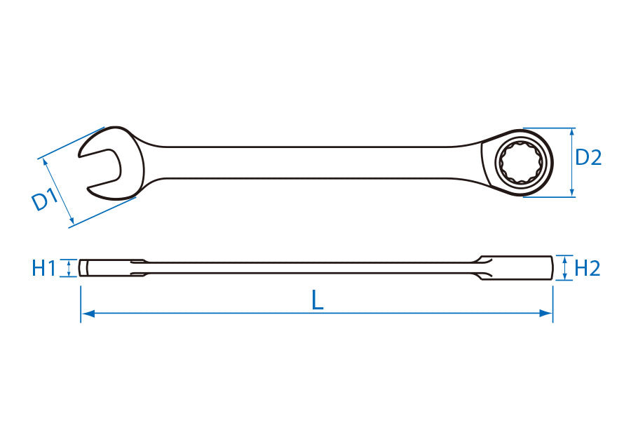 KING TONY R+OE STR.RATCHET WRENCH 21mm