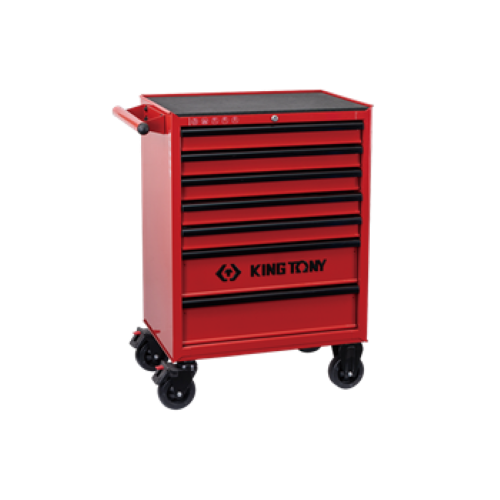 KING TONY 7 DRAWER TOOL TROLLEY 5x2" CASTER RED