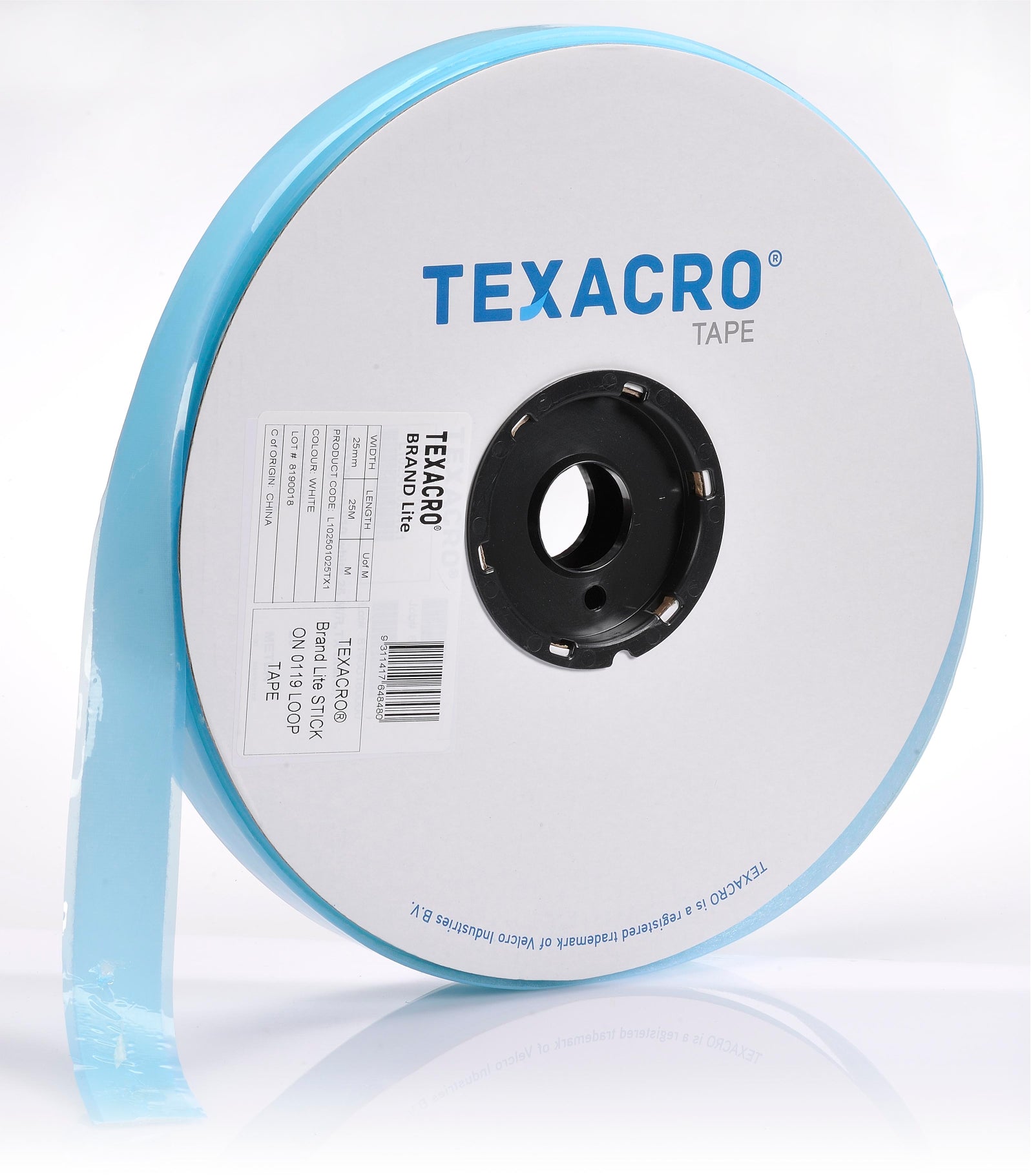 25 mm x 25 mtr White PSA loop Texacro Brand