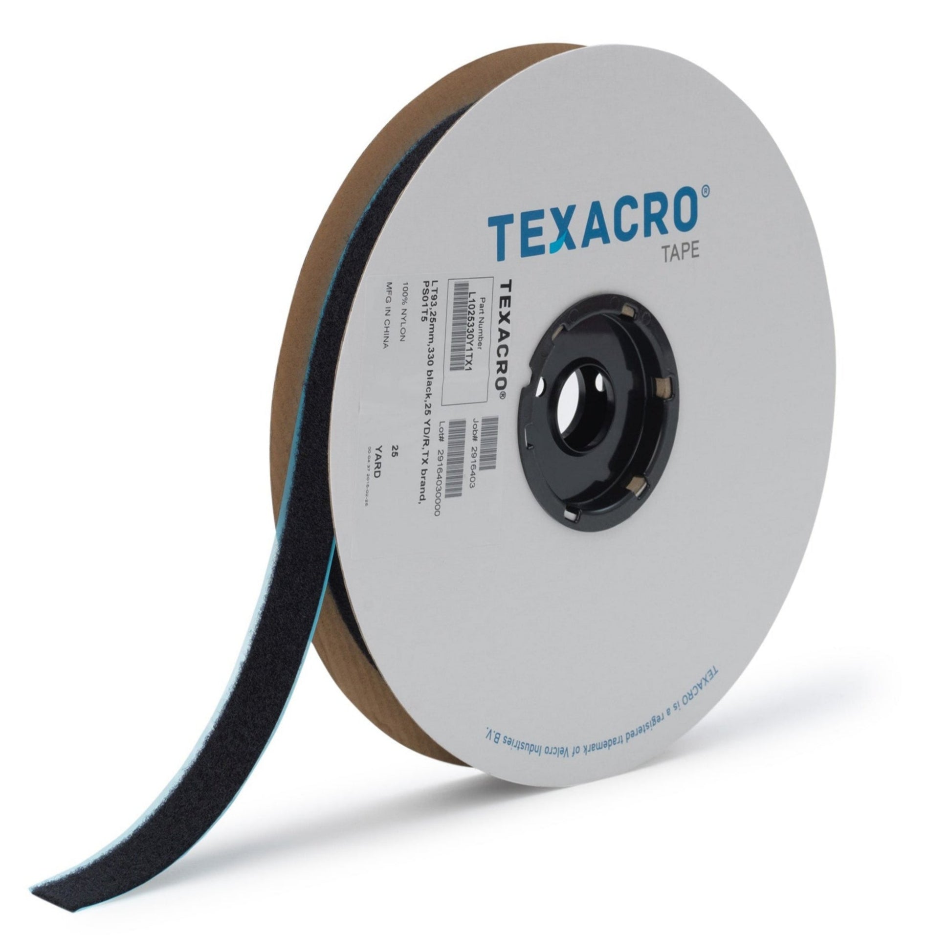 25 mm x 25 mtr Black PSA loop Texacro Brand