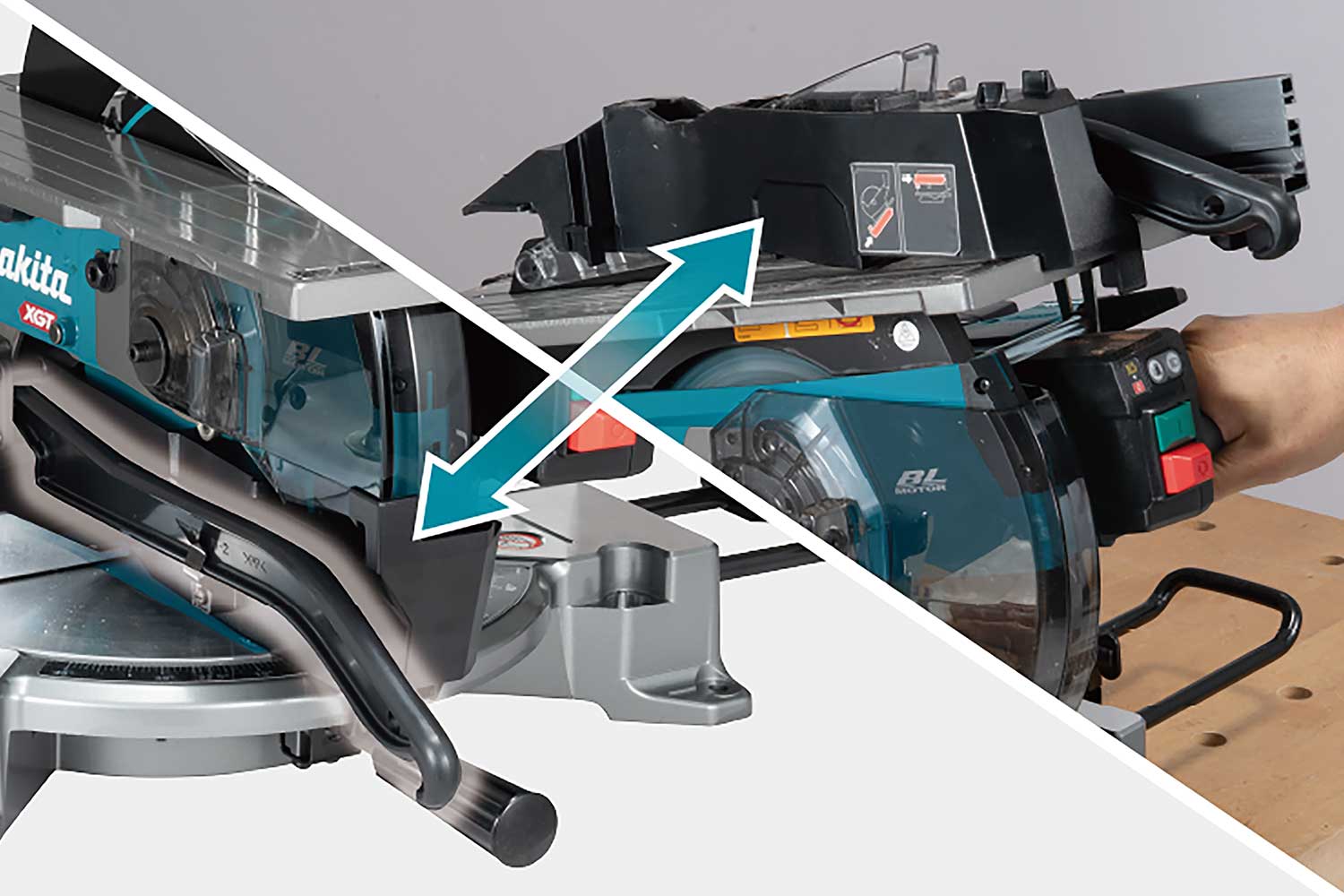 Makita 40VMAX XGT BRUSHLESS 260MM TABLE TOP MITRE SAW