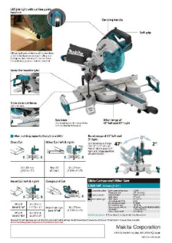 Makita 216mm / 8 1/2 inch Slide Compound Miter Saw