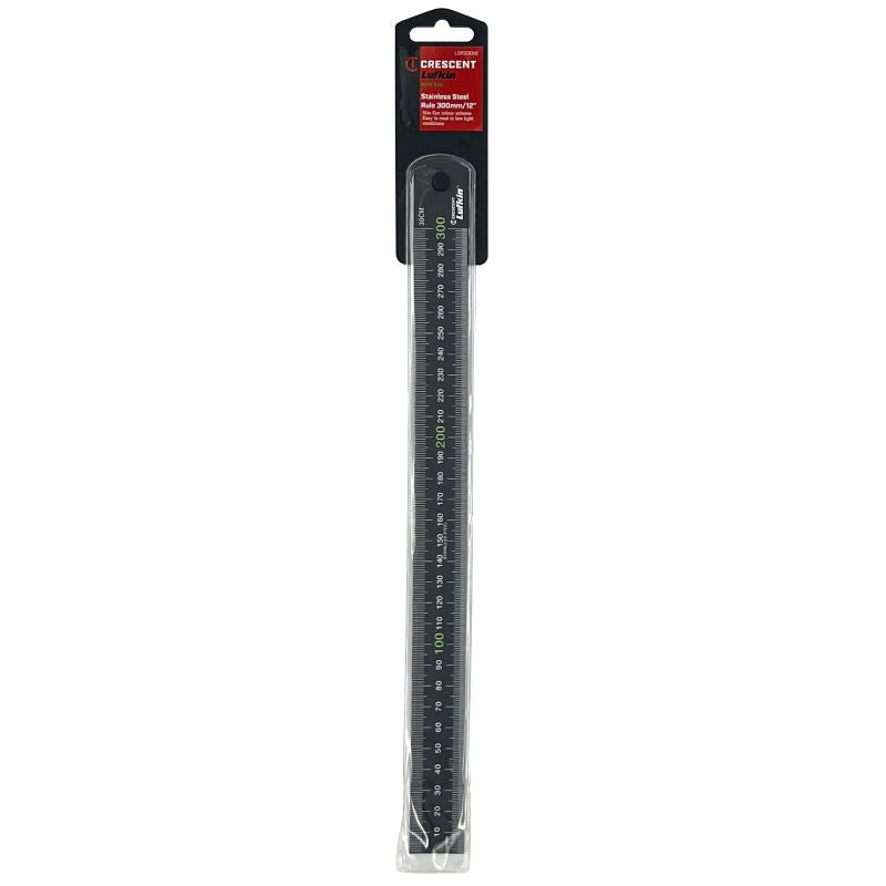 Crescent 300mm Nite Eye Stainless Steel Ruler New