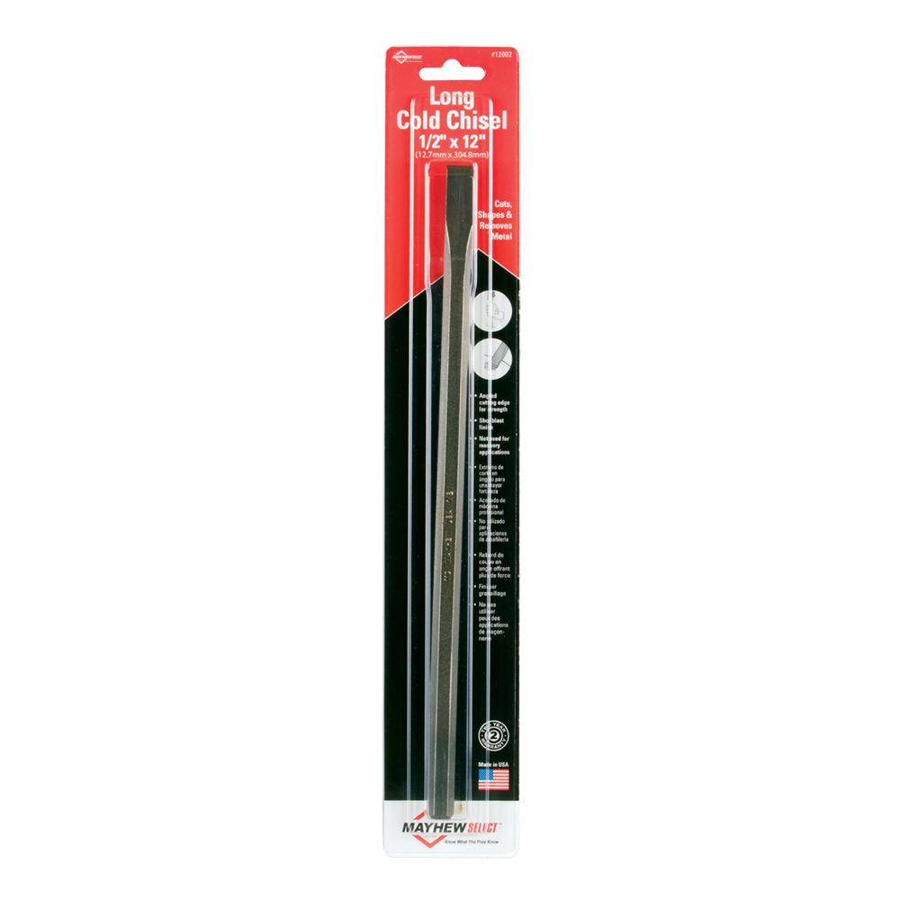 Mayhew #12002 COLD CHISEL - 300mm x 1/2in CARD