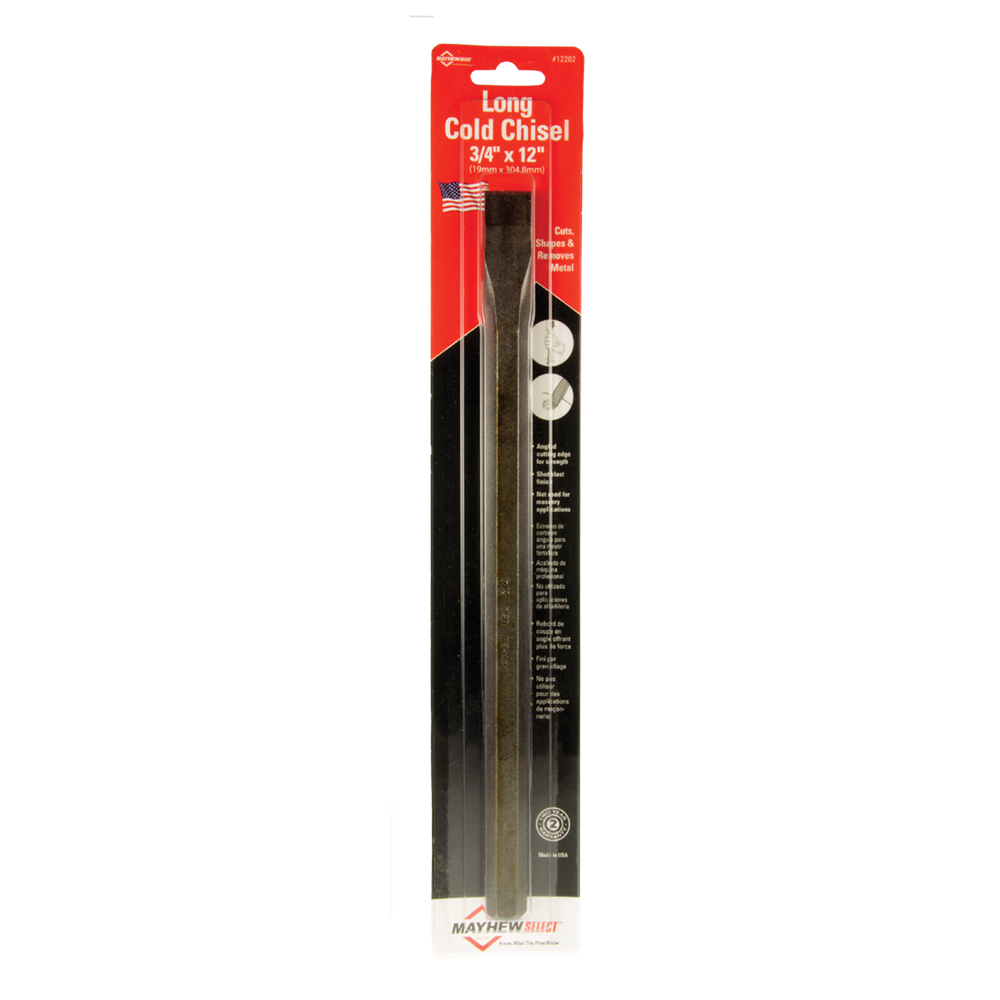 Mayhew #12202 COLD CHISEL - 300mm x 19mm CARD