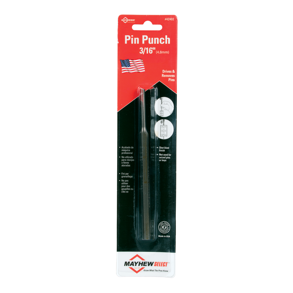 Mayhew #42402 CARD PIN PUNCH - 150mm x 3/16in