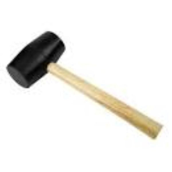 Worldwide Rubber Mallet Wooden Handle Black Head 29oz