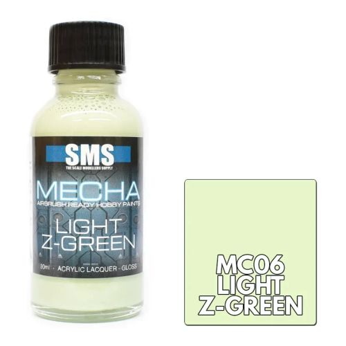 SMS AIRBRUSH PAINT ACRYLIC LACQUER MECHA LIGHT Z-GREEN 30ML
