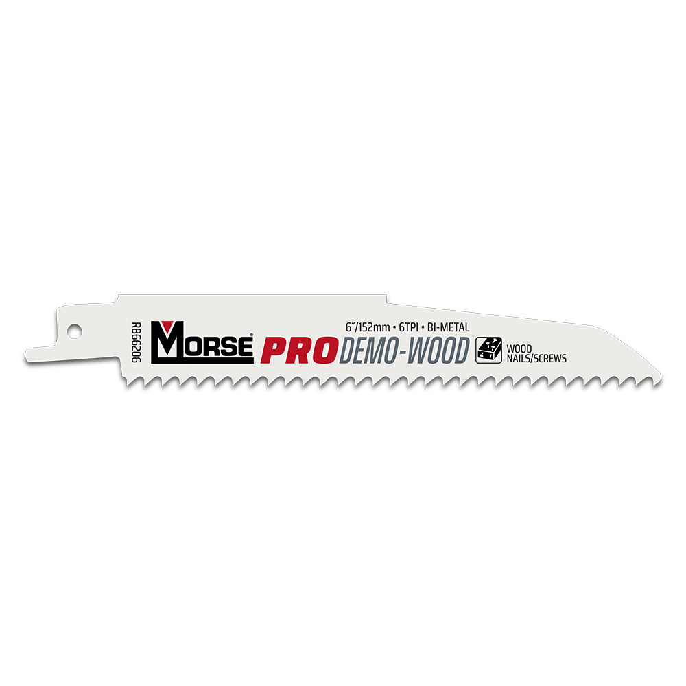 MORSE PRO Demo-Wood Reciprocating Saw Blade (6tpi x 152mm) - 5 Pack