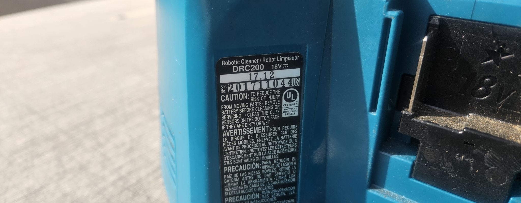 Makita EX DEMO 18V LXT BL ROBO PRO CLEANER
