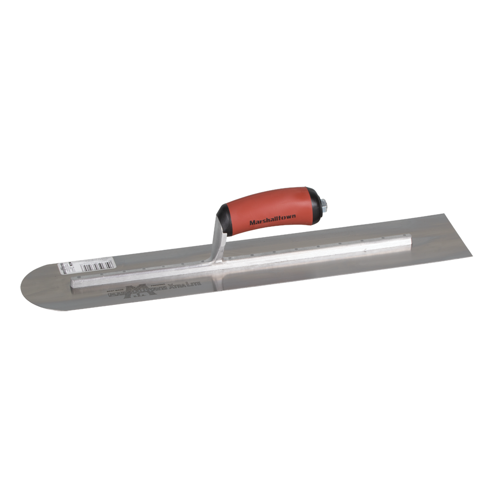 MARSHALLTOWN #CARBON STEEL ONE ROUND END FINISHING TROWEL - 500mm x 100mm