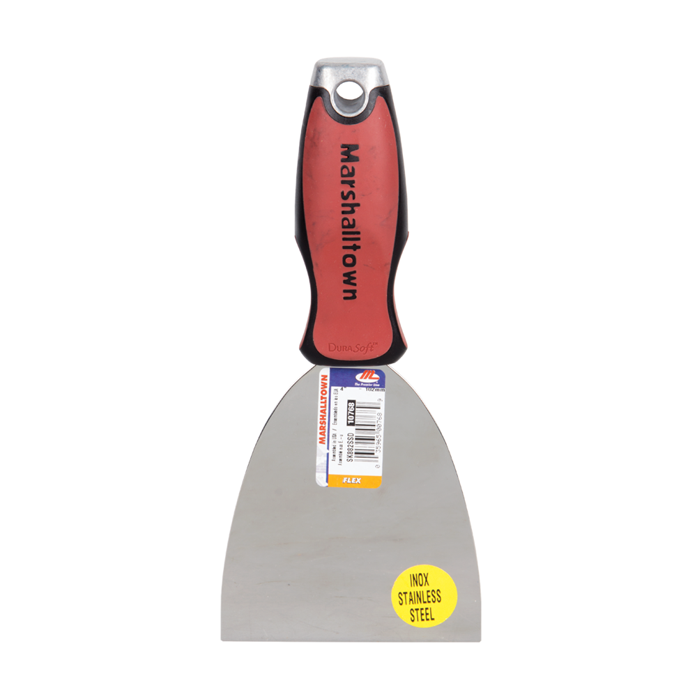 MARSHALLTOWN #SK882SSD 102mm STAINLESS FLEX SCRAPER-DURASOFT