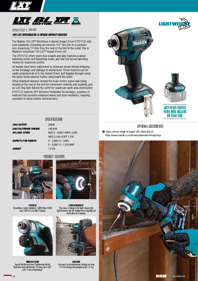 Makita 18V LXT Brushless 4-Speed Impact Driver