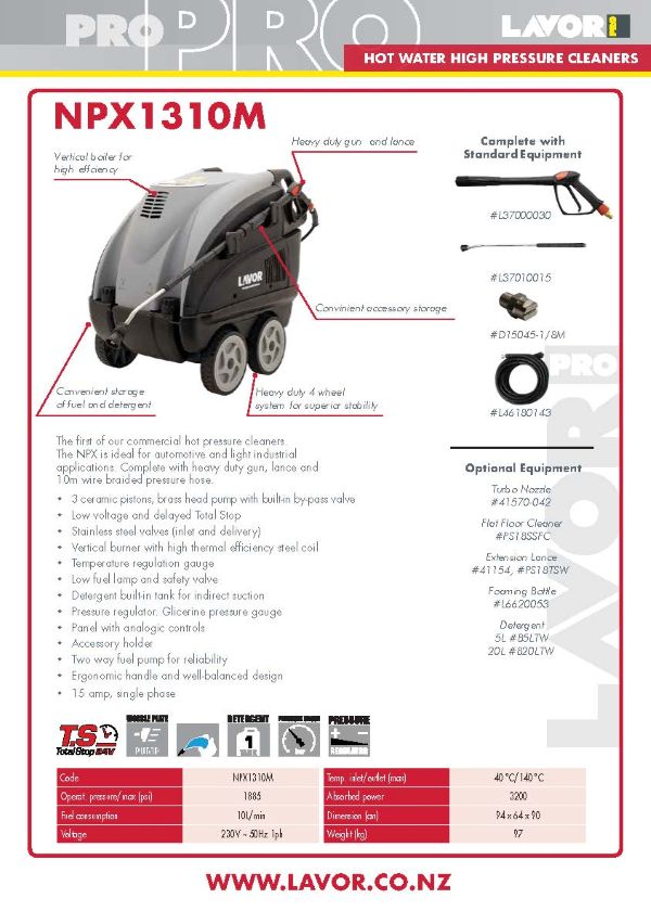 Lavor NPX 1310M Steam Cleaner