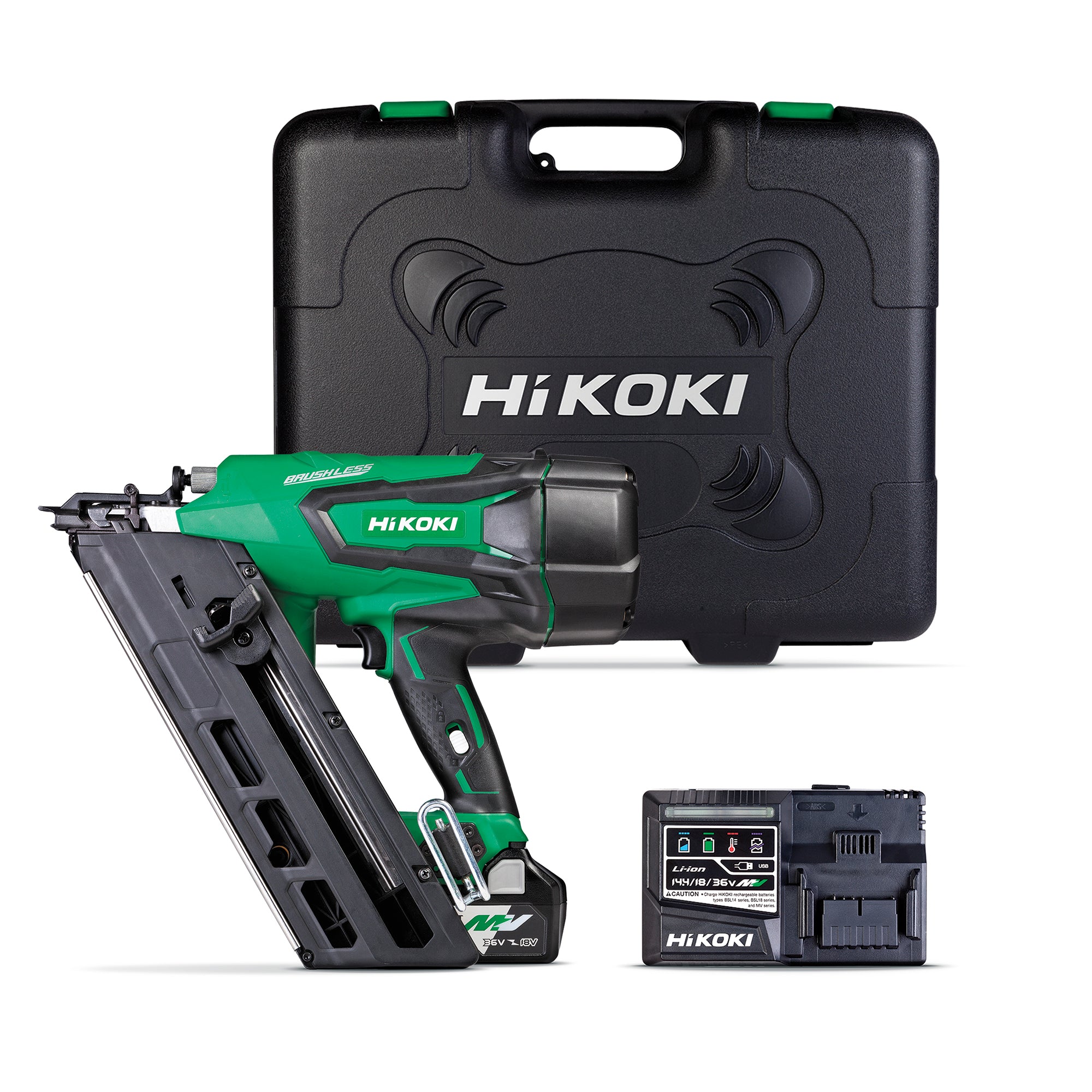 Hikoki 18V Gasless 90mm Framing Nailer - 6Ah Kit