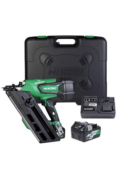 Hikoki 18V Gasless 90mm Framing Nailer With 2 X Bsl36A18 Batteries & Rapid Charger