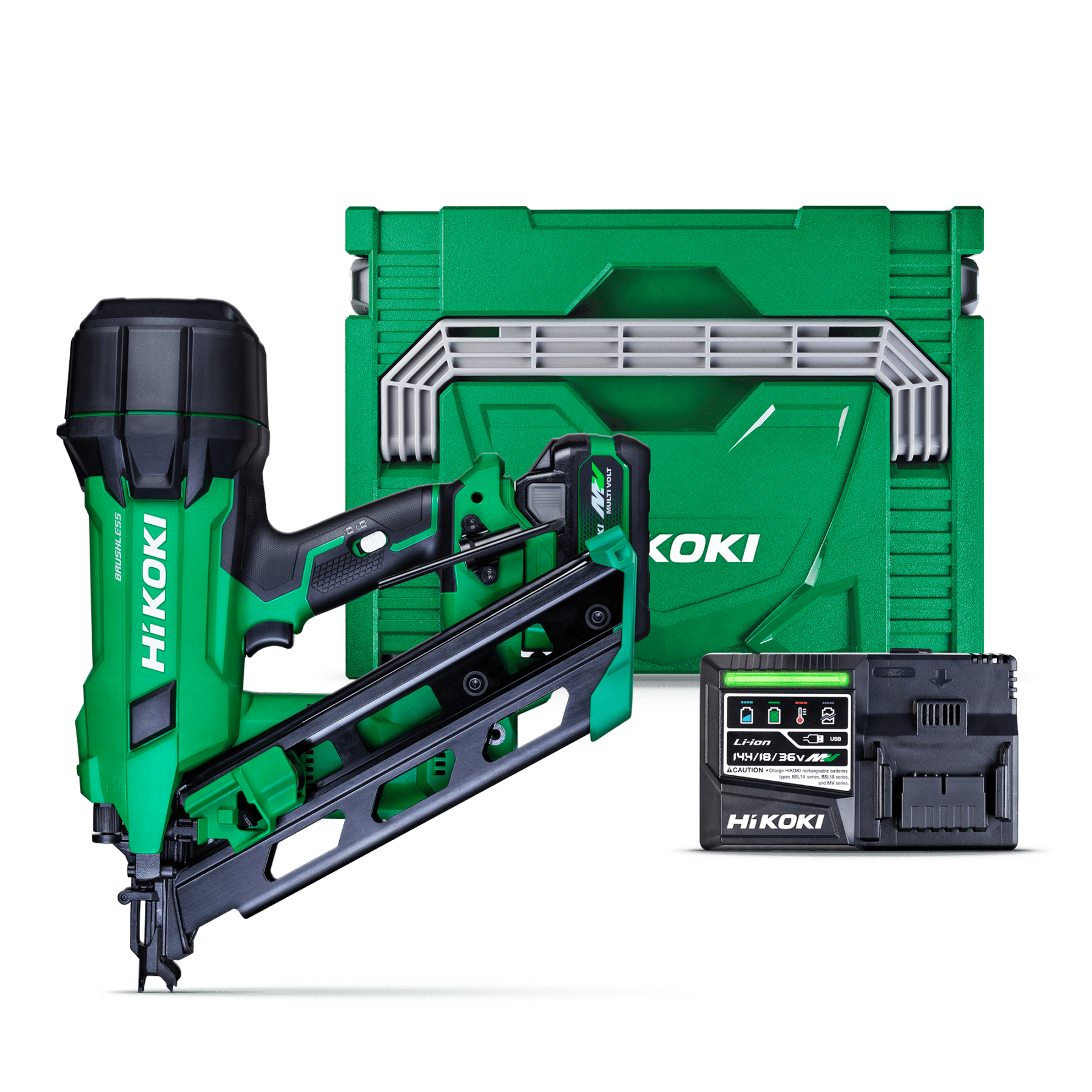 HiKOKI 18V Gasless 90mm Framing Nailer Kit