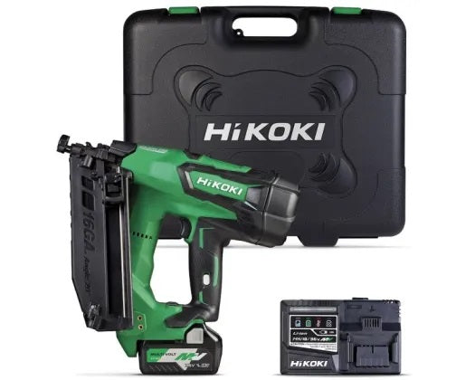 HIKOKI 18V 16G ANGLED BRAD NAILER + 1 X BSL36A18 + UC18YSL3 H0Z