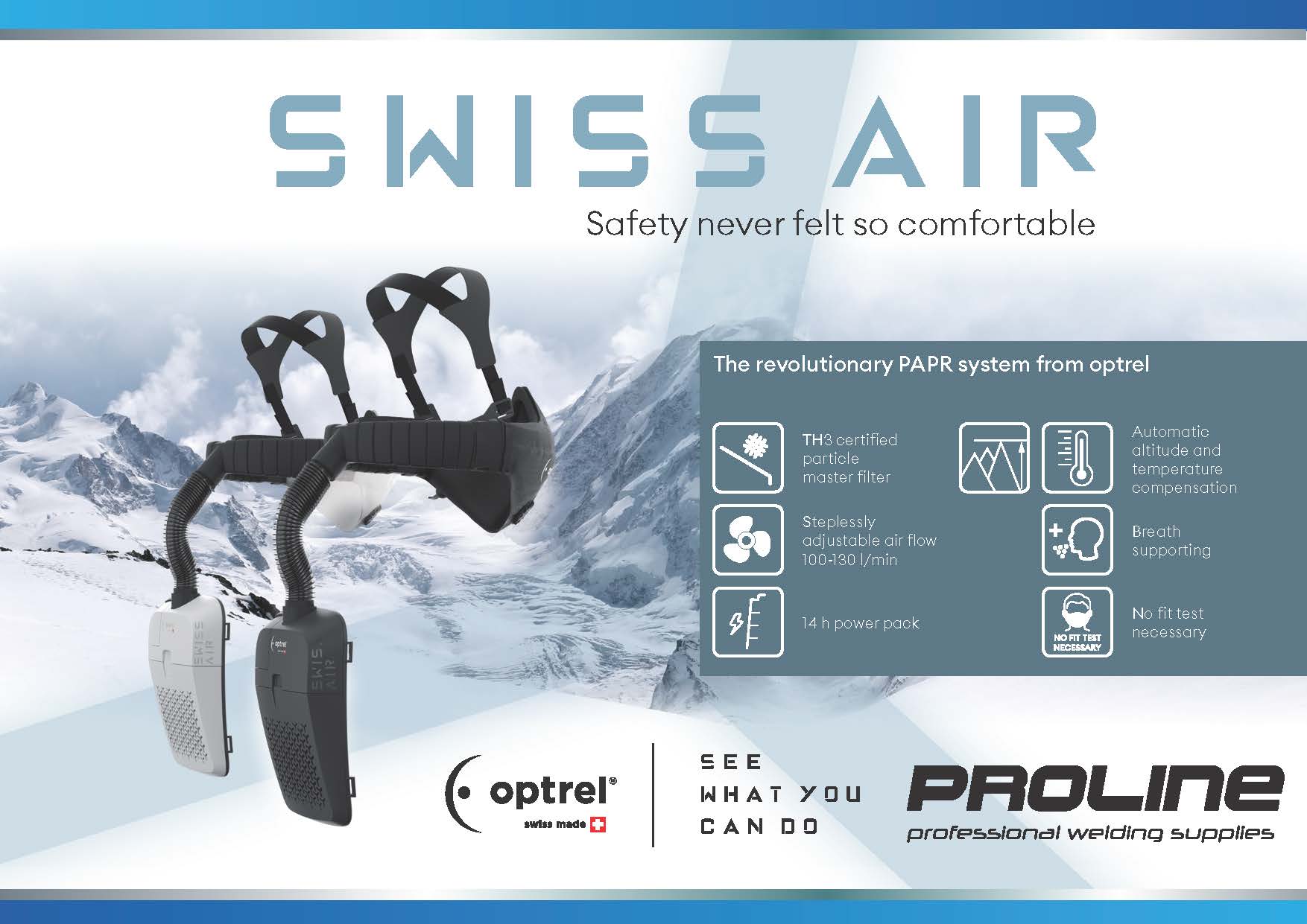Swiss Air - Powered air respirator system