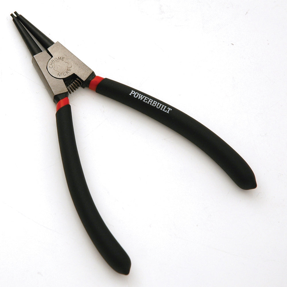 Powerbuilt Straight Nose External Circlip Plier 175Mm 7In