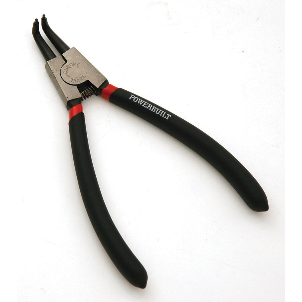 Powerbuilt Bent Nose External Circlip Plier 175mm 7in