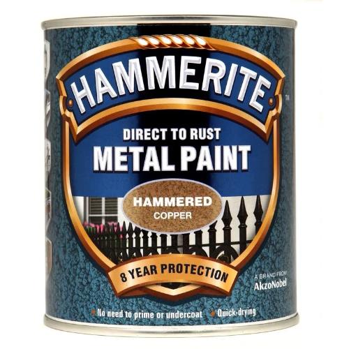 Damaged Tin Hammerite Hammered 750 mL Copper